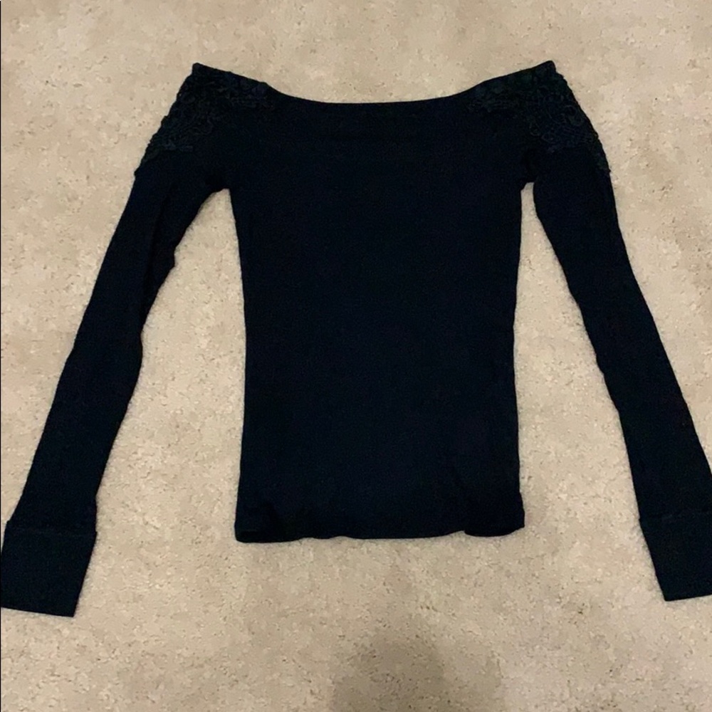 Hollister off the shoulder long sleeve shirt